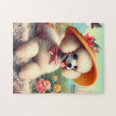 Schattige Poedel schilderij Legpuzzel (Horizontaal)