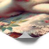 Schattige Poedel  schilderij Poster (Hoek)