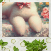 Schattige Poedel  schilderij Theedoek (Gevouwen)