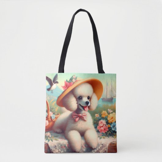 Schattige Poedel schilderij Tote Bag (Voorkant)