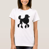 Schattige poedel silhouet t-shirt (Voorkant)