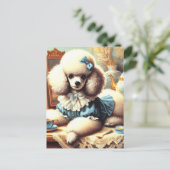  Schattige poedelschilderij Briefkaart (Staand voorkant)