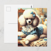  Schattige poedelschilderij Briefkaart (Voorkant / Achterkant)