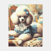 Schattige poedelschilderij Fleece Deken (Voorkant)