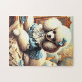  Schattige poedelschilderij Legpuzzel (Horizontaal)