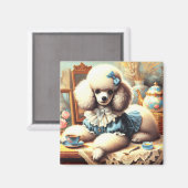  Schattige poedelschilderij Magneet (Voorkant / Achterkant)