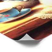  Schattige poedelschilderij Poster (Hoek)