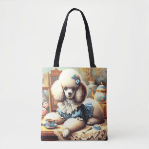  Schattige poedelschilderij Tote Bag