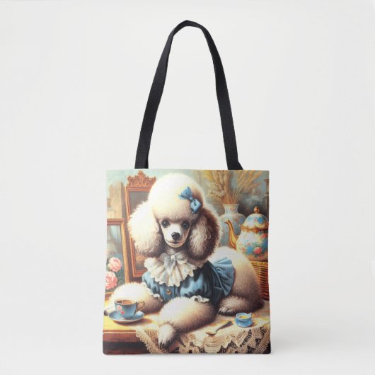 Schattige poedelschilderij Tote Bag (Voorkant)