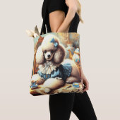 Schattige poedelschilderij Tote Bag (Dichtbij)