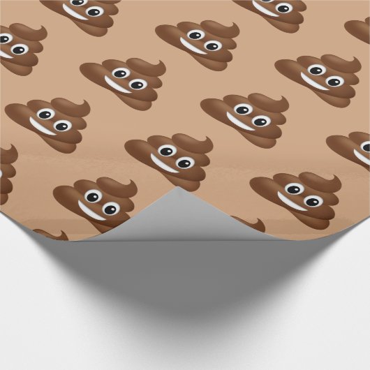 Schattige poep emoji inpakpapier (Hoek)