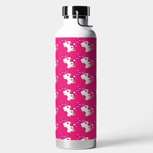 Schattige poepen roze eenhoorn waterfles (Links)