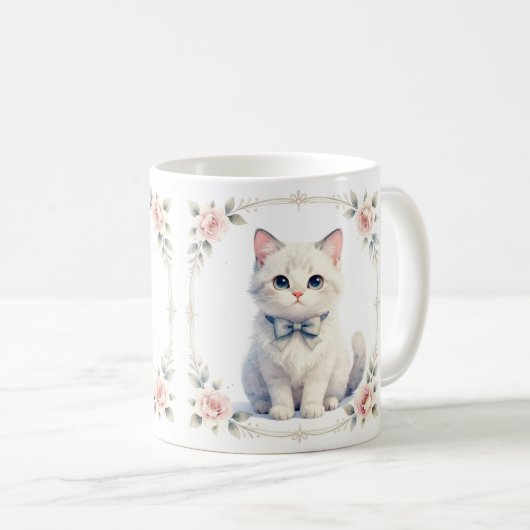 schattige poes kat koffiemok (Voorkant rechts)