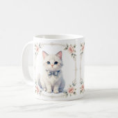 schattige poes kat koffiemok (Voorkant links)
