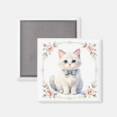 schattige poes kat magneet (Voorkant / Achterkant)