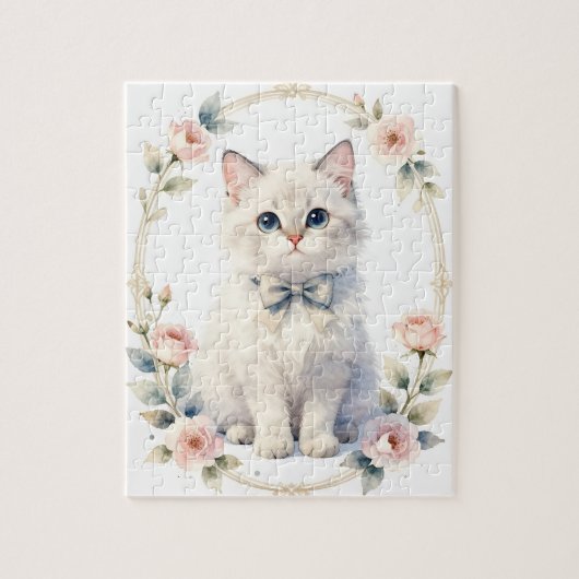 schattige poes kat puzzel (Verticaal)