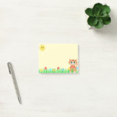 Schattige poes kat, zon, bloemen en gras post-it® notes (Kantoor)