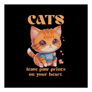 schattige poes liefde perfect poster