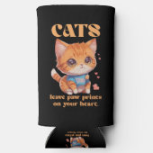 schattige poes liefde seltzer blikjeskoeler (Achterkant)