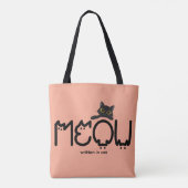 Schattige POES Moeder Minimalist Tote Bag (Achterkant)