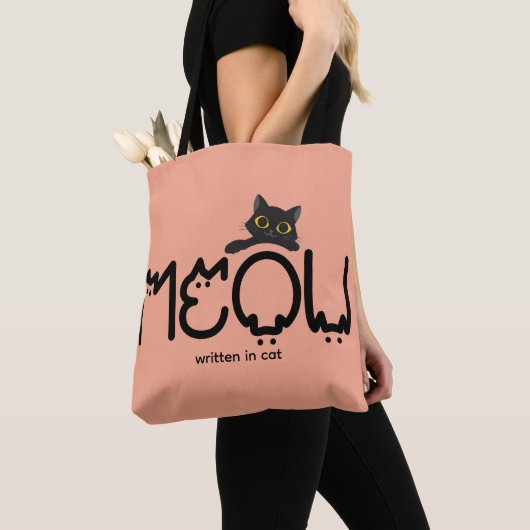 Schattige POES Moeder Minimalist Tote Bag (Dichtbij)