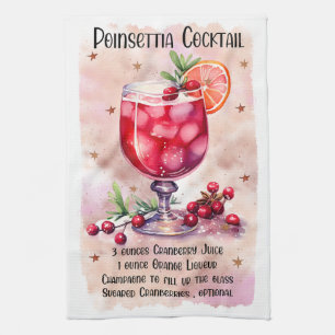 Schattige Poinsettia Cocktail Kerst Drink Recept Theedoek