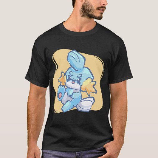 Schattige Poke Zeester Mud Monster T-shirt (Voorkant)