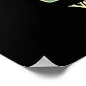 Schattige  poker lady tekst toevoegen poster (Hoek)