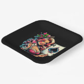 Schattige Poker Party Lady Papieren Bordje (Gebogen)