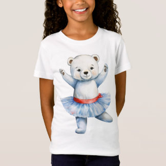 Schattige polair beer ballerina dansballet t-shirt
