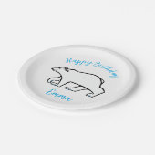 Schattige POLAIR BEER - Wilde dieren - Feest Papieren Bordje (Gekanteld)