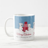 Schattige polaire Beren met rode kerstcadeaus Koffiemok (Links)