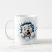 Schattige Polar Beer 3D Kerstmis Koffiemok (Links)