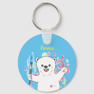 Schattige Polar beer Artist Art Sleutelhanger