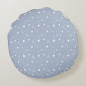 Schattige Polar Beer Baby Boy Blauw Rond Kussen (Achterkant)
