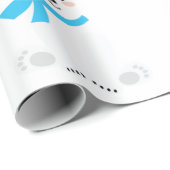 Schattige Polar Beer Baby Boy Blue Cadeaupapier (Rol Hoek)