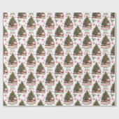 Schattige Polar Beer Baby Kinder kerst Cadeaupapier (Vlak)