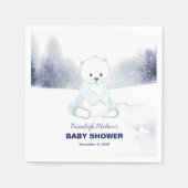 Schattige Polar Beer Baby shower Party Servet (Voorkant)
