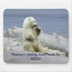 Schattige Polar Beer Cub & Arctic Ice Funny Mousep Muismat