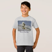 Schattige Polar Beer Cub & Arctic Ice Kinder Shirt (Voorkant volledig)