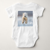 Schattige Polar Beer Cub Baby Bodysuit (Achterkant)