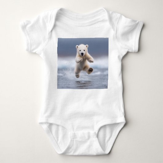 Schattige Polar Beer Cub Baby Bodysuit (Voorkant)