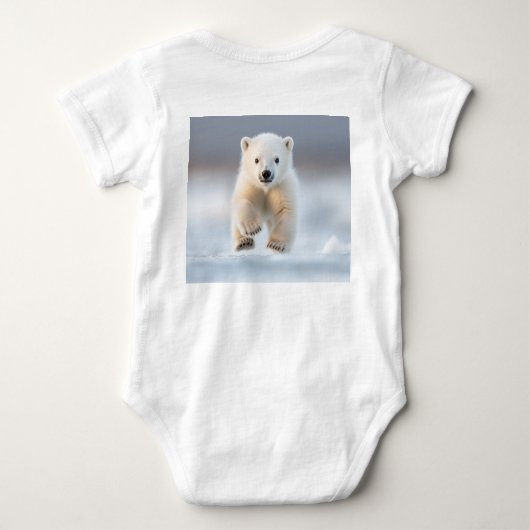 Schattige Polar Beer Cub Baby Bodysuit (Achterkant)