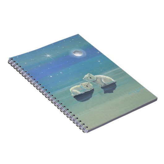 Schattige Polar Beer Cubs Notitieboek (Rechterzijde)