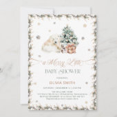 Schattige Polar Beer Een vrolijk klein Baby shower Kaart (Voorkant)