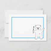 Schattige Polar beer Eenvoudige Platte Tekening /  Bedankkaart (Voorkant)