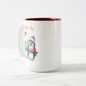 Schattige Polar Beer en Penguin Friends Kerst Mok (Voorkant links)