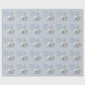 Schattige Polar Beer en Pinguïn Noordpool Kerstmis Cadeaupapier (Vlak)