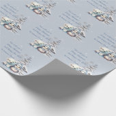 Schattige Polar Beer en Pinguïn Noordpool Kerstmis Cadeaupapier (Hoek)