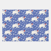 Schattige polar beer en welp kerst wrapping papier inpakpapier vel (Voorkant 2)
